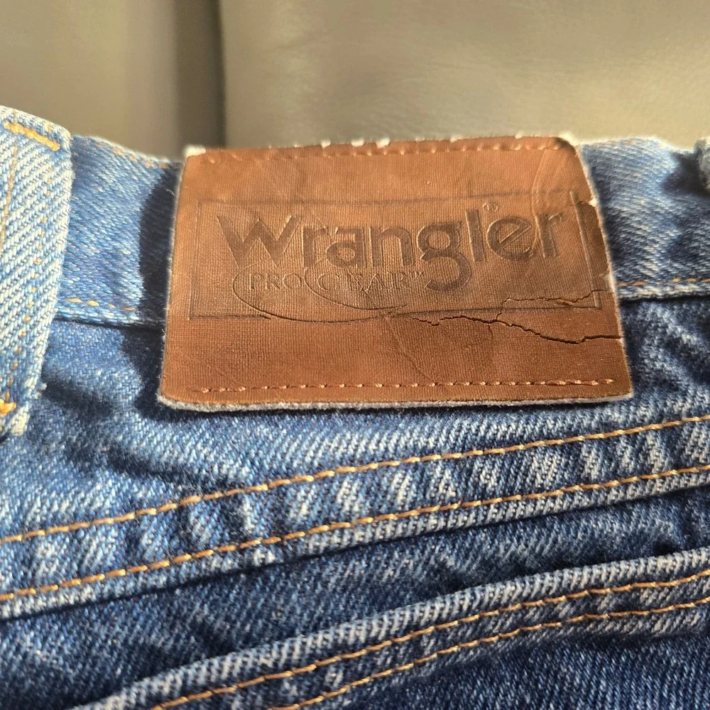 Wrangler ProGear‎ Mens Upland Hunting Jeans Blue Denim Brush Guard 44x32 PG101AN